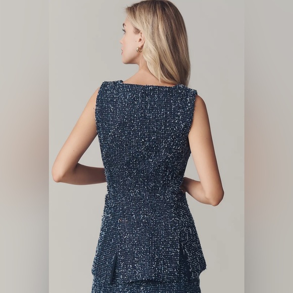 Anthropologie Maeve Needle-Punched Denim Vest - Picture 3 of 6